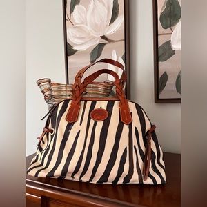 Dooney & Bourke Zebra Print and Leather Purse